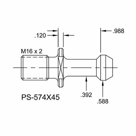 TJ DAVIES CO Solid Retention Knob PS-574X45